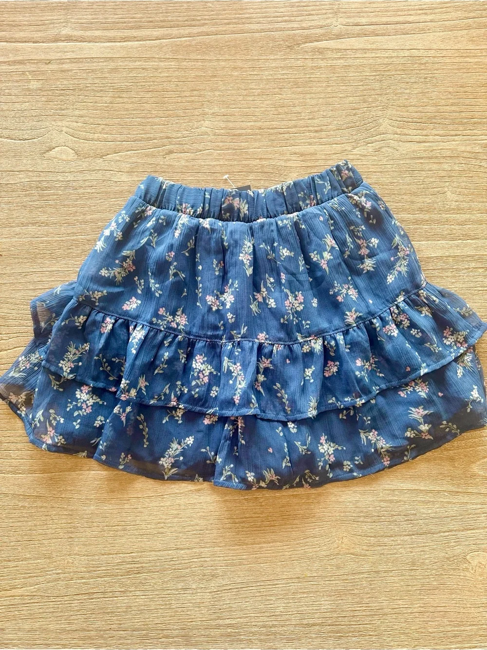 Abercrombie Kids Blue Floral Tiered Skort Girls Size 9/10 NWOT